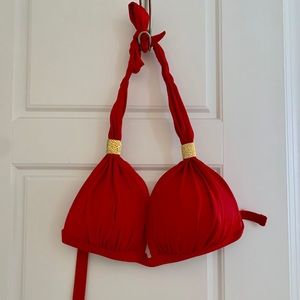 Venus goddess enhancer bikini top - red